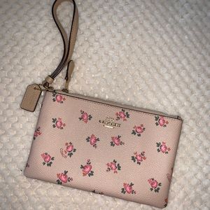 small wristlet with floral print